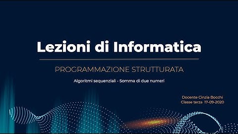 Programmazione strutturata: Somma di due numeri (SUB ITA-ENG)