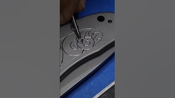 Filling out the rest of the design.  #handengraving #customengraving #acanthus #scroll #knife