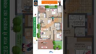 North Facing 4Bhk Duplex House Plan In 34 By 60 Feet