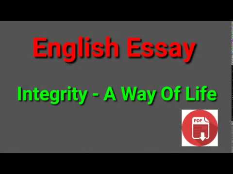 Integrity – an English essay for all