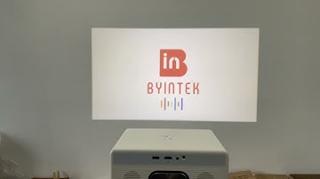 How to power on the BYINTEK PLATO T5Max projector using the remote control