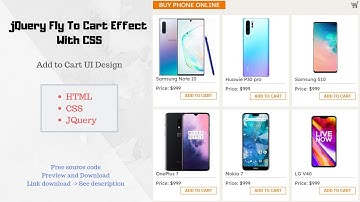 jQuery Fly To Cart Effect With CSS | Add to Cart UI Design