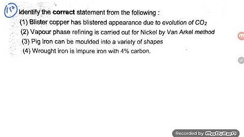 identify the correct statement from the following..