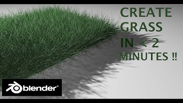 How to make grass in 2 minutes on Blender 2.9 tutorial | BLENDER LESSON 1.