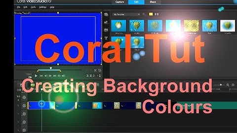 Creating Colored Backgrounds & Shades With Coral Video Studio X9