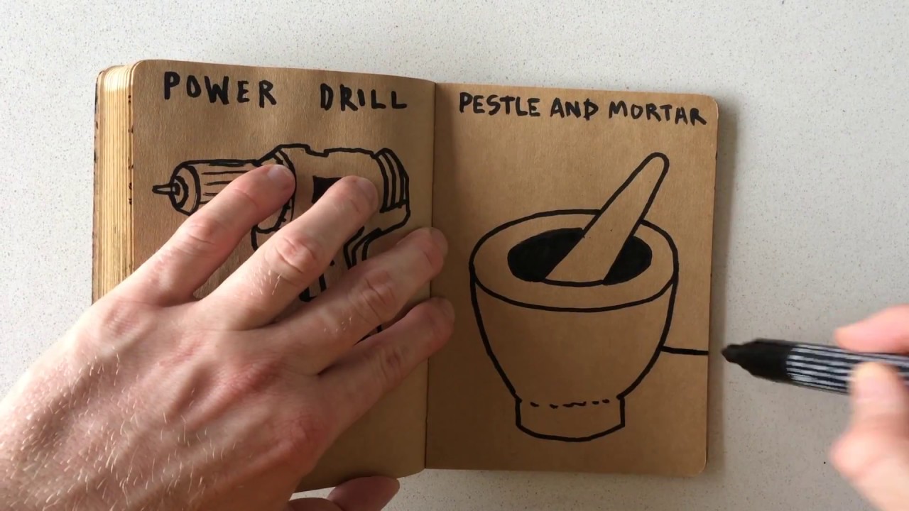 How To Draw A Pestle And Mortar Youtube
