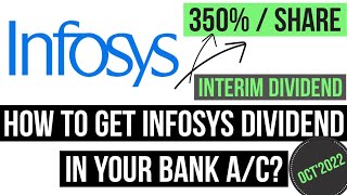 &quot;INFOSYS&quot; HUGE DIVIDEND | 350% | Date Is Coming | How To Get In Your Bank? (Interim Dividend) | 2022