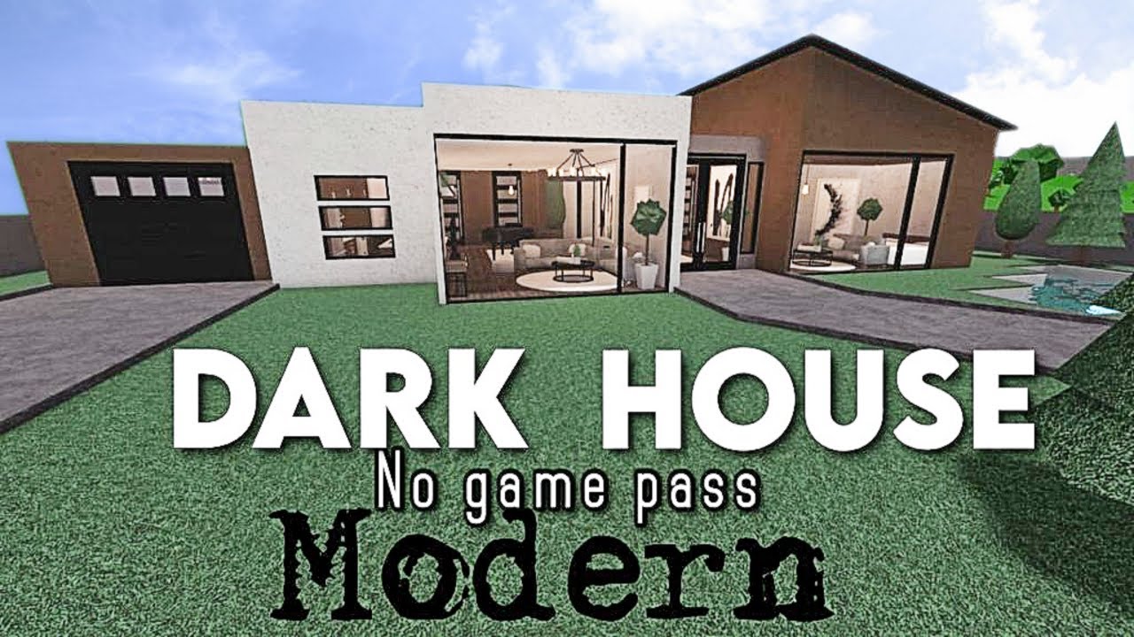 DARK MODERN HOUSENO GAMEPASSBLOXBURG SPEEDBUILD YouTube