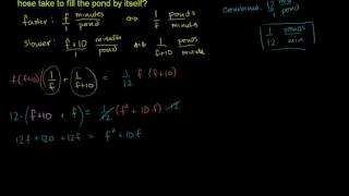 Applying rational equations 3 | Polynomial and rational functions | Algebra II | Khan Academy