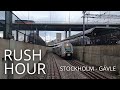 TRAIN DRIVER'S VIEW: Rush Hour on East Coast Line (Stockholm-Gävle)