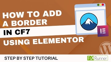 How To Add A Border In Contact Form 7 Using Elementor