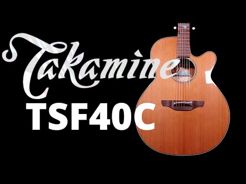 Takamine TSF40C - Solid Cedar Top with Incredible Looking Turquoise Binding!