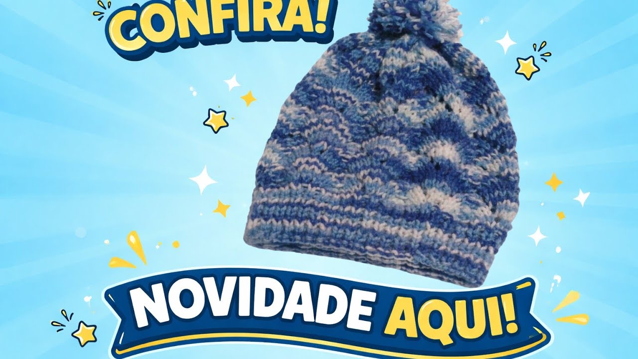 Gorro de tricô para bebê 
