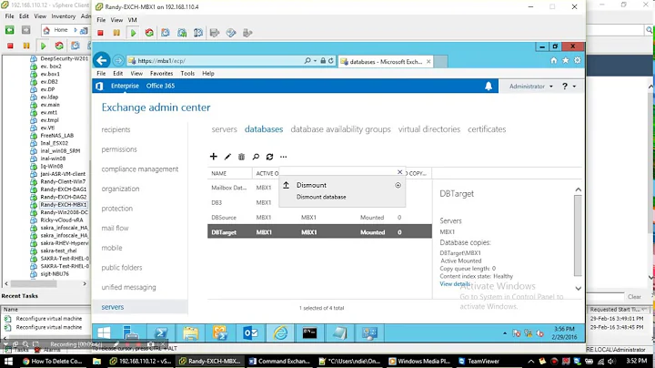 Delete Log & Move Mailbox & Enable Circular logging