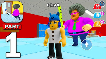 Scary Teacher 3D Miss T School Obby Prison Breakout - Gameplay Walkthrough Part 1 (Android, iOS)