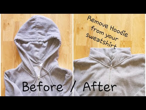 Removing hoodie from a sweatshirt