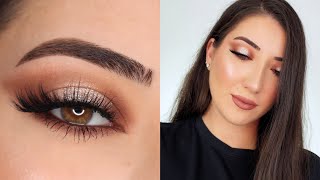 BROWN HALO SMOKEY EYE MAKEUP TUTORIAL