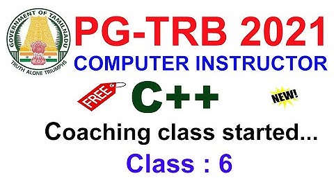 TRB  Computer Instructor C++ Coaching class 6  | VIBRANT ONLINE ACADEMY