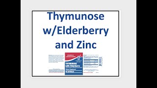 Thymunose - Elderberry and Zinc