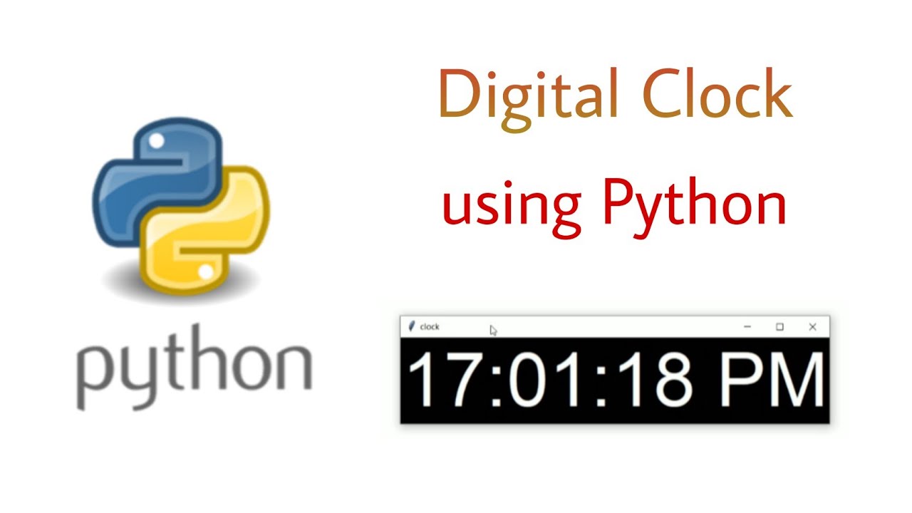 Digital clock using python | Digital Clock | Python - YouTube