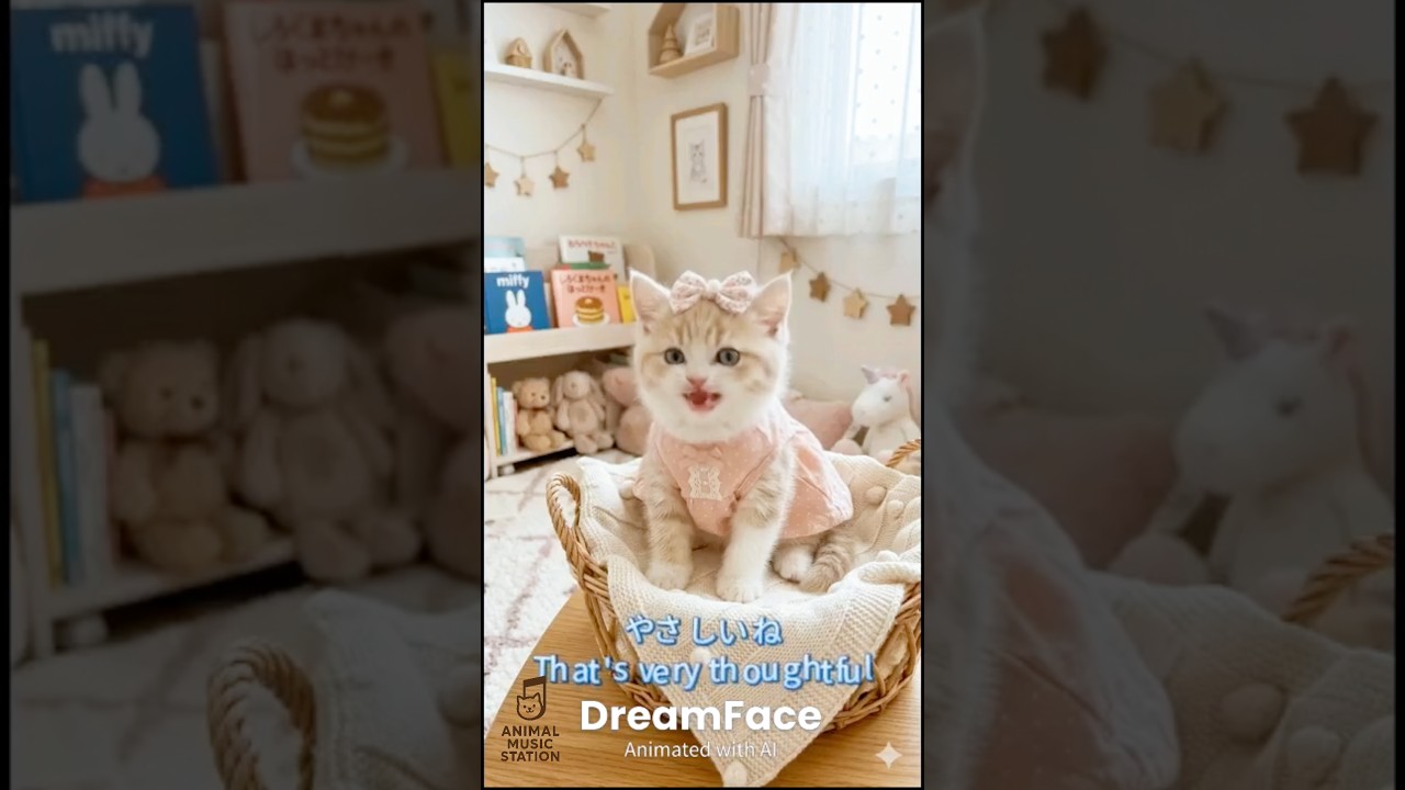 【AI歌う猫】♫ かわいいね#自己肯定感 #癒やし #愛してる #生まれてきてくれてありがとう #おやすみ #猫動画