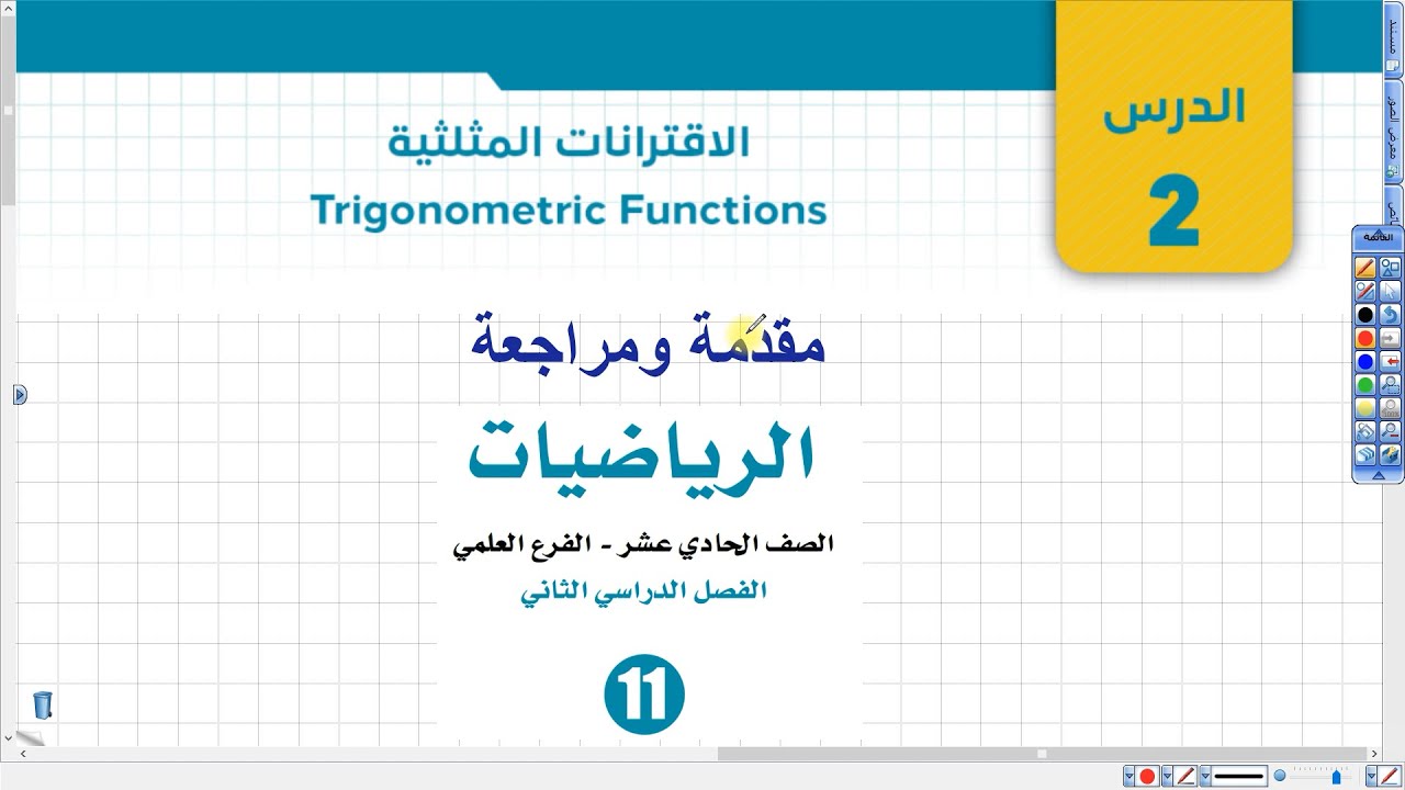 مقدمة ومراجعة الاقترانات المثلثية | أول ثانوي علمي وصناعي