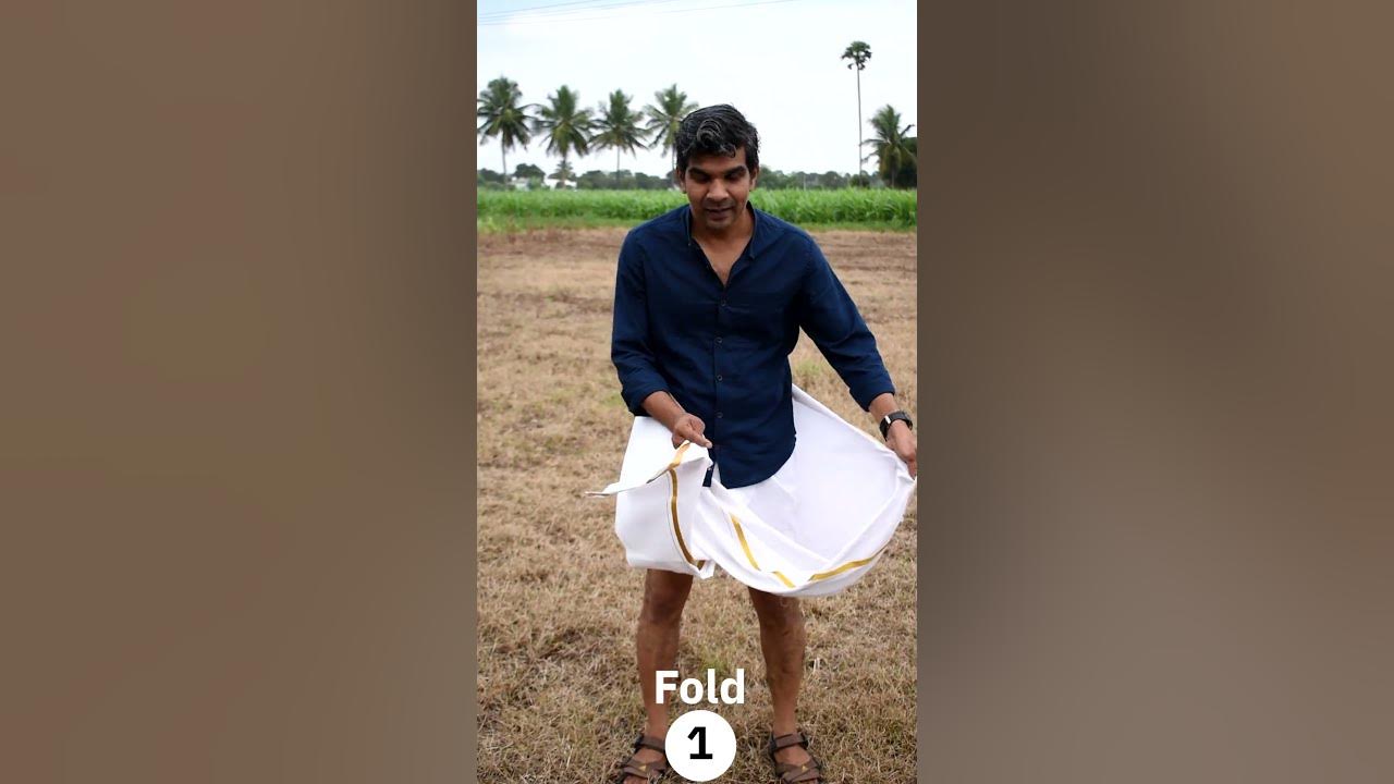 How to wear Dhoti in Tamilnadu Style for Pongal? 3 types of folding and