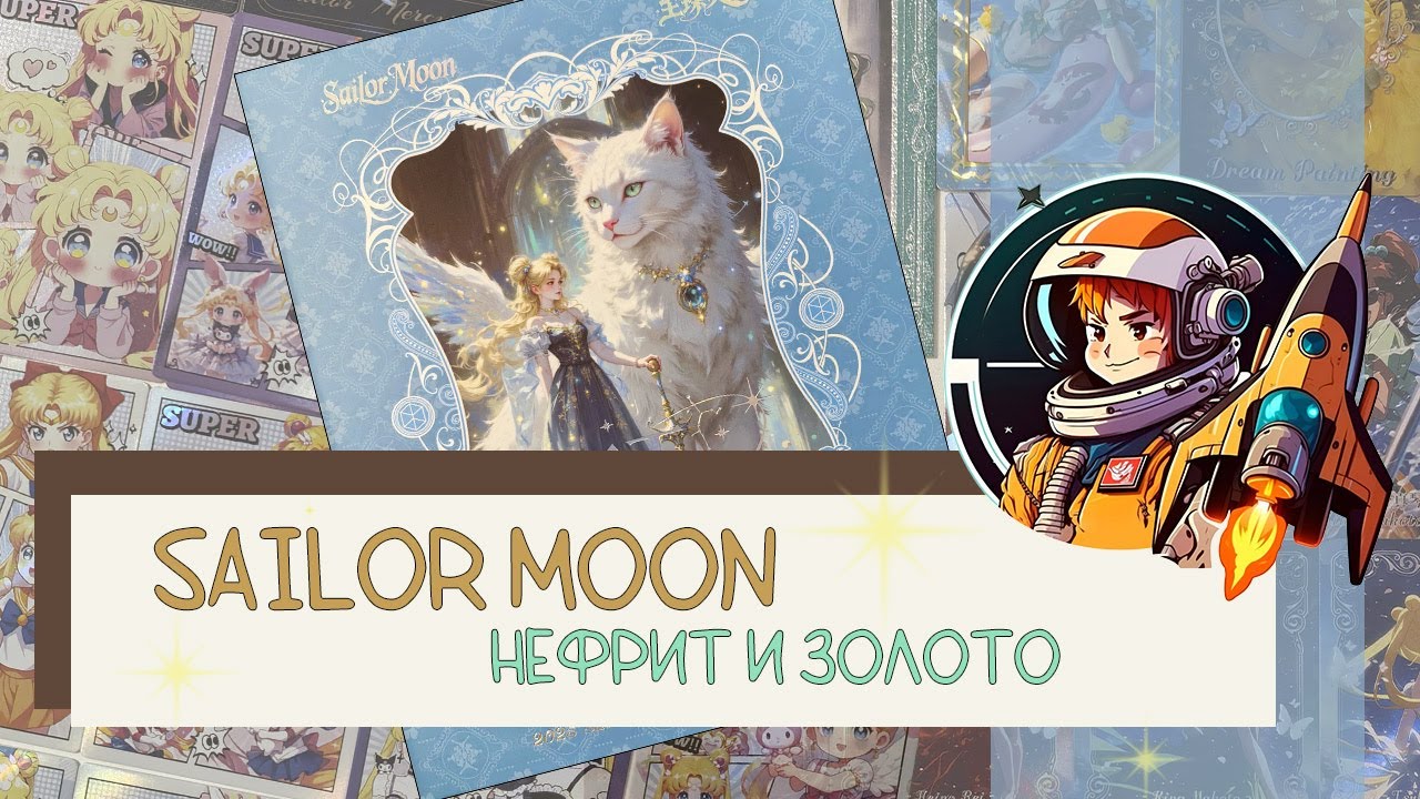 Коллекционные карточки. Распаковка Сейлор Мун суприм сверкающие нефрит и золото