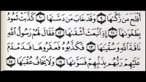 سورة الشمس بصوت الشيخ عبدالرحمن السديس.......