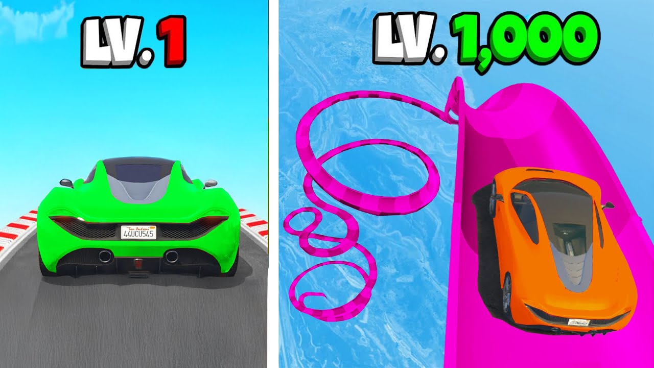 Level 1 vs Level 1000 MEGARAMP in GTA 5! - YouTube