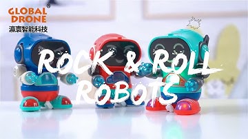 Global Drone ZR156 Rock & Roll Cute Universal Walking Robot with Light & Music!