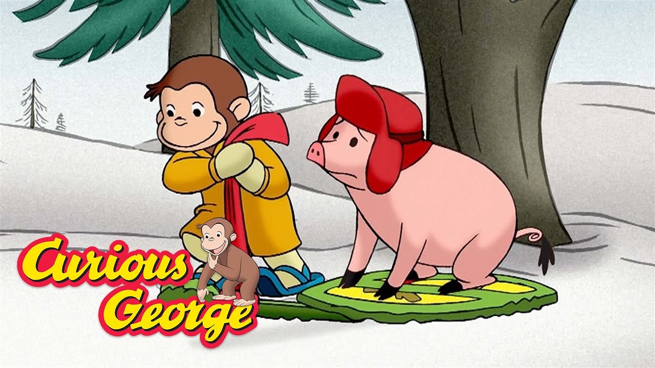 George and the little pig 🐷 Curious George 🐵 Kids Cartoon 🐵 Kids Movies  