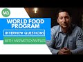 World food program interview questions with answer examples