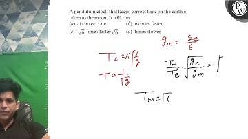A pendulum clock that keeps correct time on the earth is taken to t...