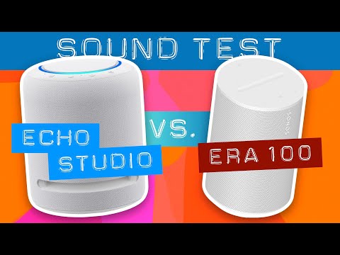 Amazon Echo Studio vs. Sonos ERA 100.