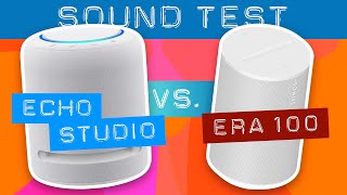 Amazon Echo Studio vs. Sonos ERA 100.