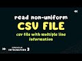 Part1 how to parse read non uniform csv file in oracle integration 3 oic 3 unstructured csv file