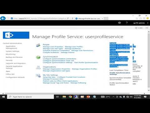 How to create SharePoint 2019 user profile service application through Sharepoint Central Admin