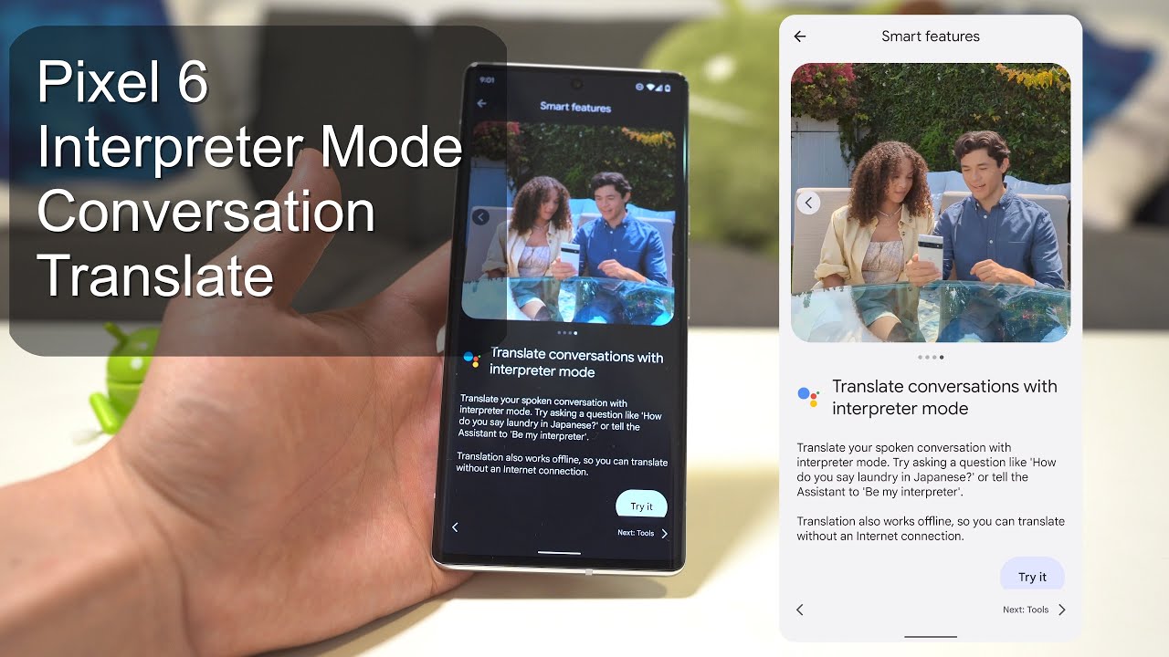 Pixel 6 Google Assistant Interpreter Mode - Conversation Translation! (not Google Translate)
