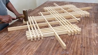 Extremely Bold Woodworking Design - Amazing Living Room Furniture Masterpiece