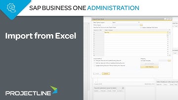 SAP Business One Import from Excel