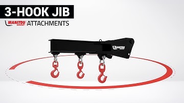 Handle heavy or bulky loads with your #Manitou 🏗 3-HOOK-JIB #attachment #construction 🔴