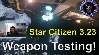 Unleashing Size 1 Ballistic Cannons! Star Citizen 3.23 Ship Weapon Testing Episode 1