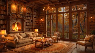Autumn Jazz Comfort Space 🍁 Fireplace Ambience &amp; Gentle Piano for Work and Relaxation