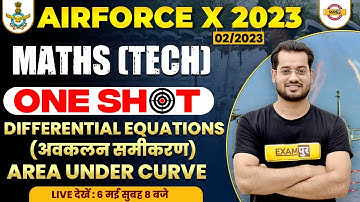 AIRFORCE X GROUP 2023 MATHS | DIFERENTIAL EQUATION | AIRFORCE X GROUP 2023 | MATHS BY VIVEK SIR