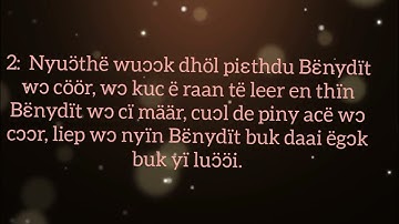 Yecu Bɛ̈nydït Yïn cï läät në wuɔɔk