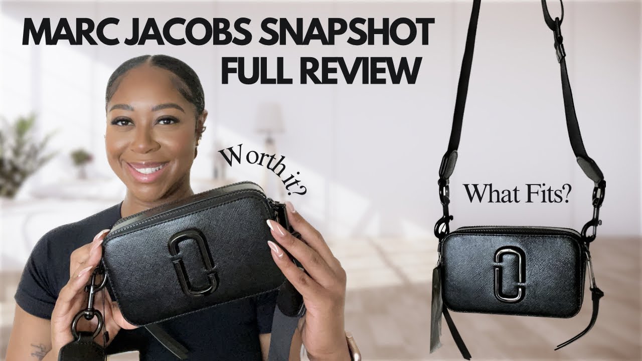 UNBOXING THE DESIGNER MARC JACOBS SNAPSHOT BAG  REVIEW & WHATS IN MY BAG?  WHAT FITS IN THE SNAPSHOT 