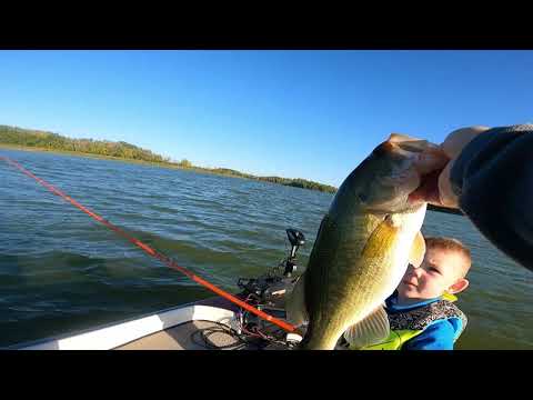 Fall MN bass fishing with a 2 year old