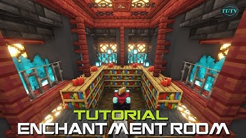Minecraft ENCHANTING ROOM DESIGN - TUTORIAL (EASY)