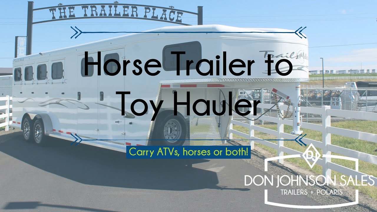 Horse Trailer to Toy Hauler Travel with Your ATVs, UTV and Horse YouTube
